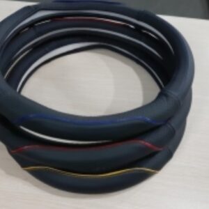 Genuine leather car steering wheel cover